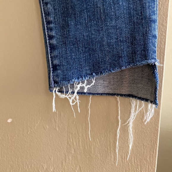 MOTHER DENIM/ The Stunner Zip Ankle Step Fray/ Walking On Coals/ Stretch Denim - Picture 8 of 16